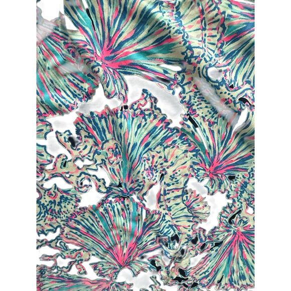 Lilly Pulitzer Womens Deep Sea Navy Blue Luella Shells Bells Pima Dress Large - Picture 5 of 12